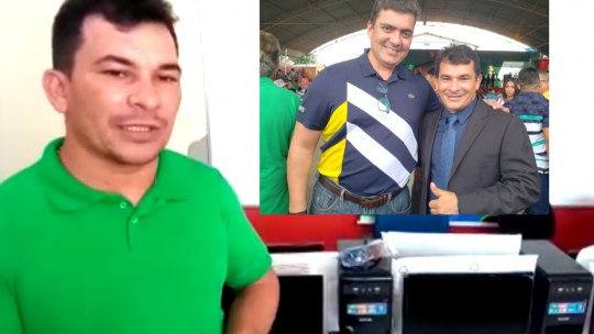 Deputado Abdala Fraxe doa computadores para ampliação do Cetam em Caapiranga